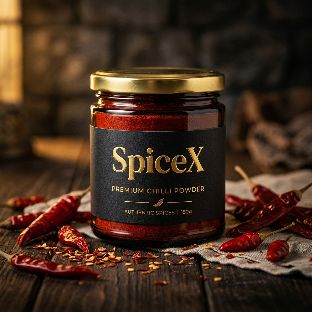 SpiceX Premium Chilli Powder - 150g jar with Kashmiri red chilli powder